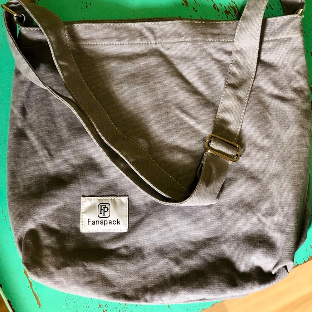 Hobo style canvas bag